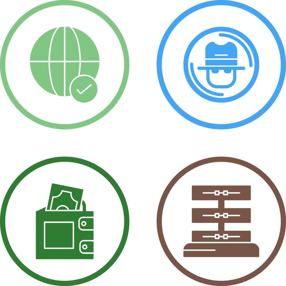 Internet and Spy Icon vector