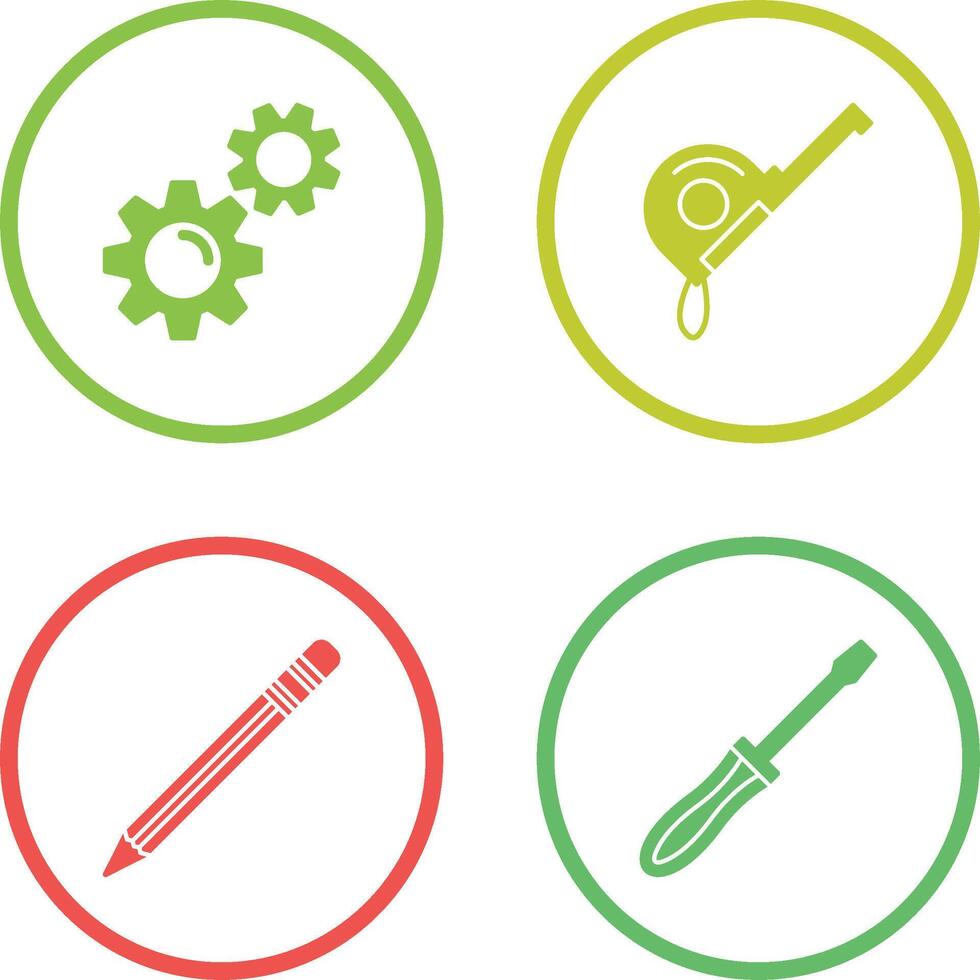 Gears and Roulette Icon vector