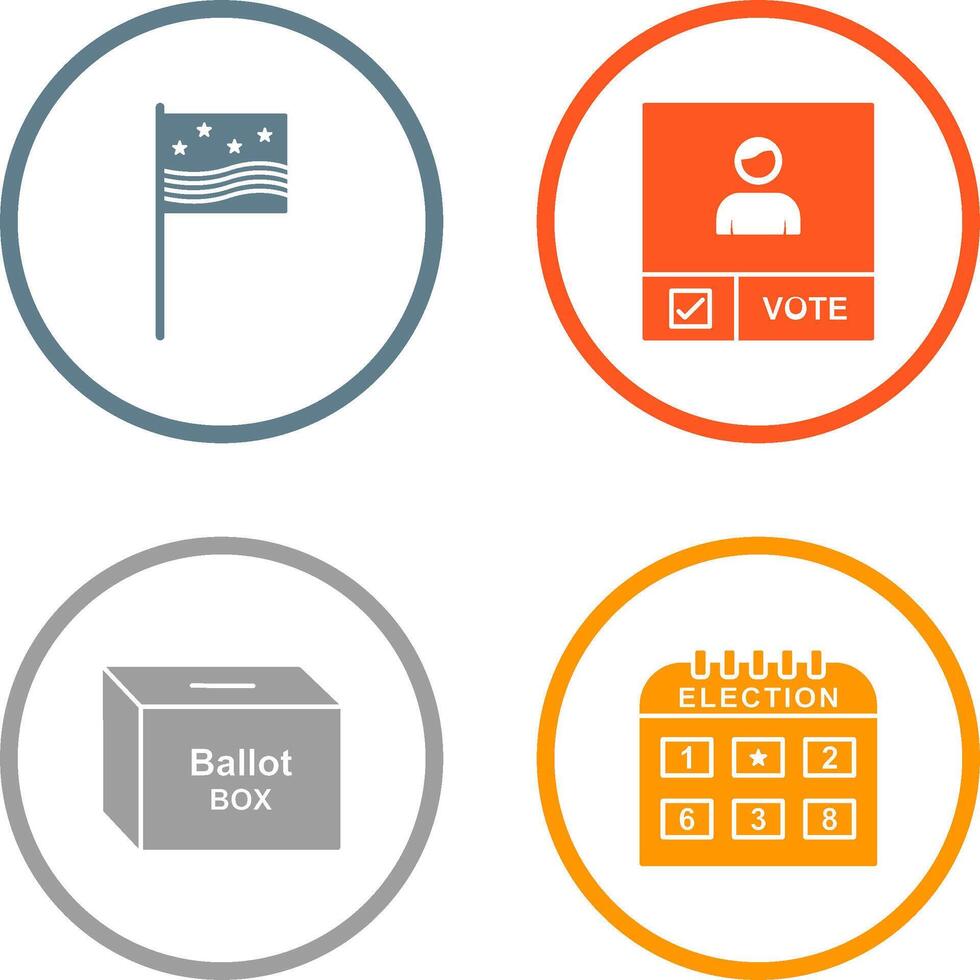 Flags and Candidate Banner Icon vector