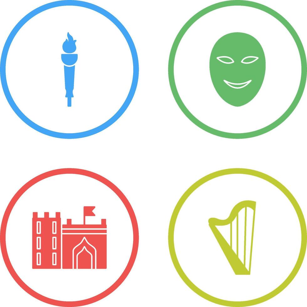 Museum Torch and Ancient Icon vector