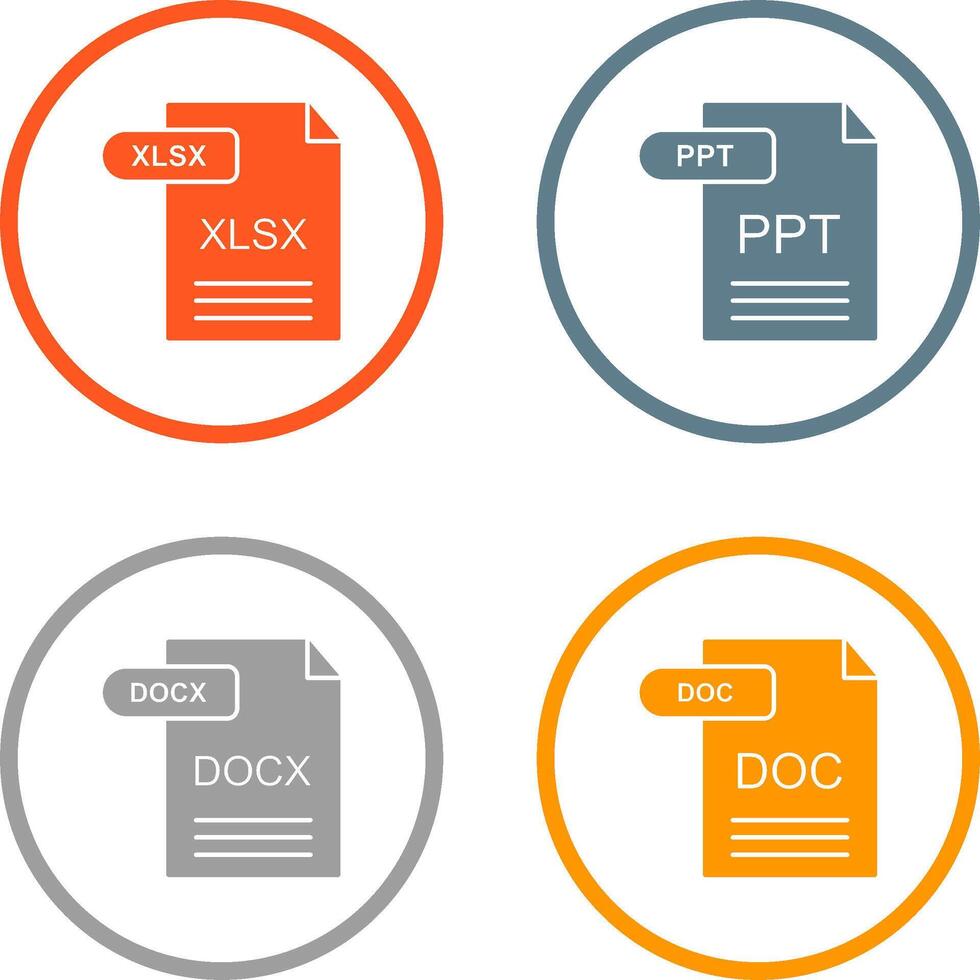 XLSX and PPT Icon vector