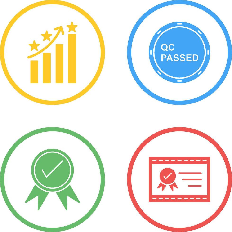 Reputation Management and QC Passed Icon vector
