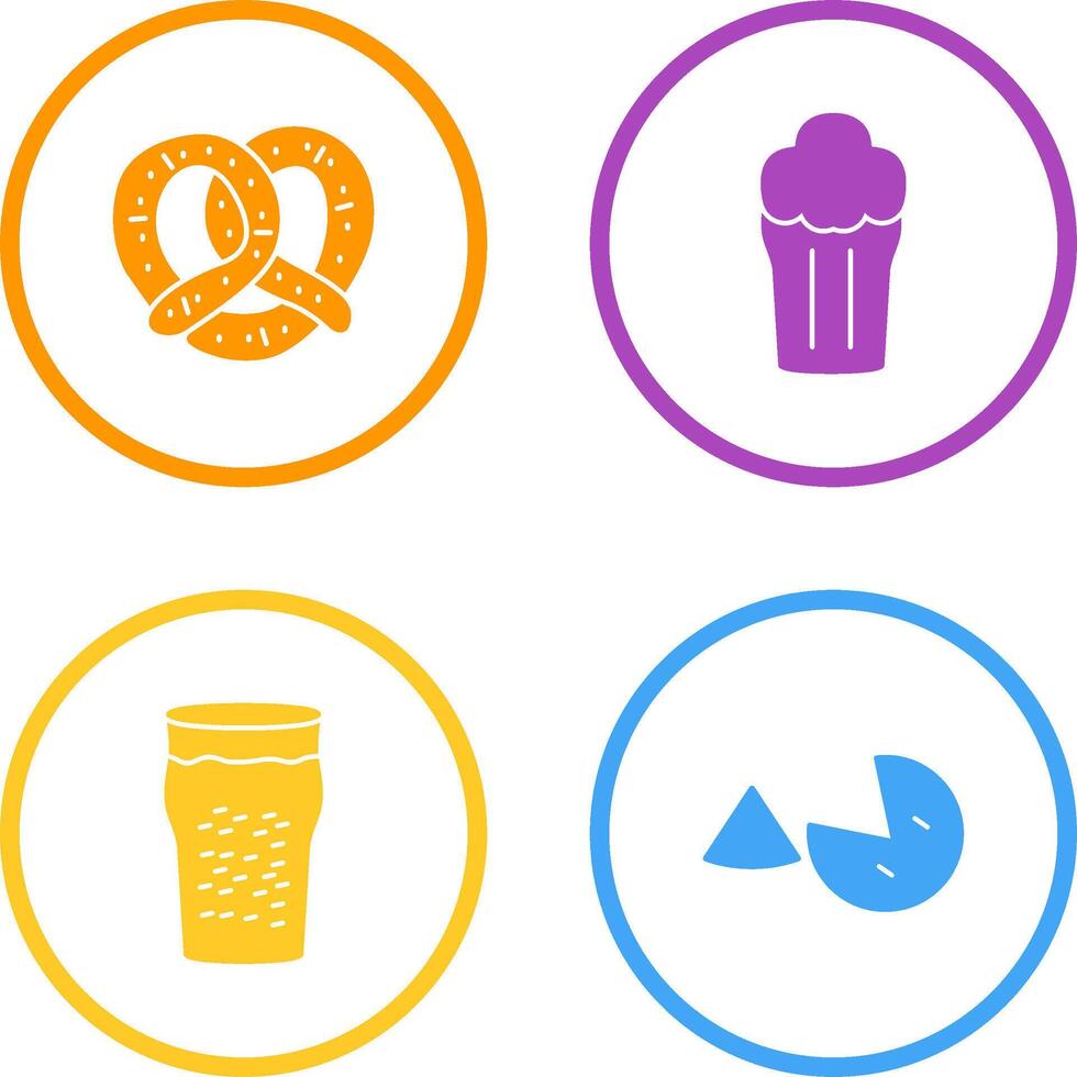 Pretzel and Pint of Beer Icon vector