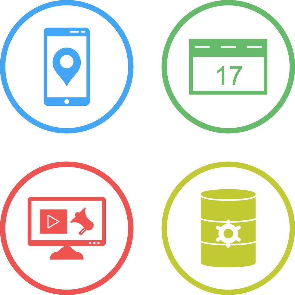 Gps Service and Event Management Icon vector