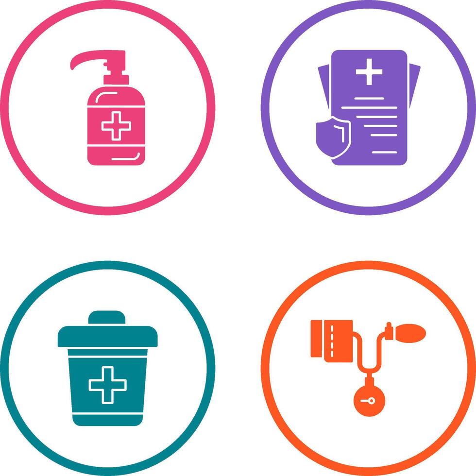 Sanitizer and Receipt Icon vector