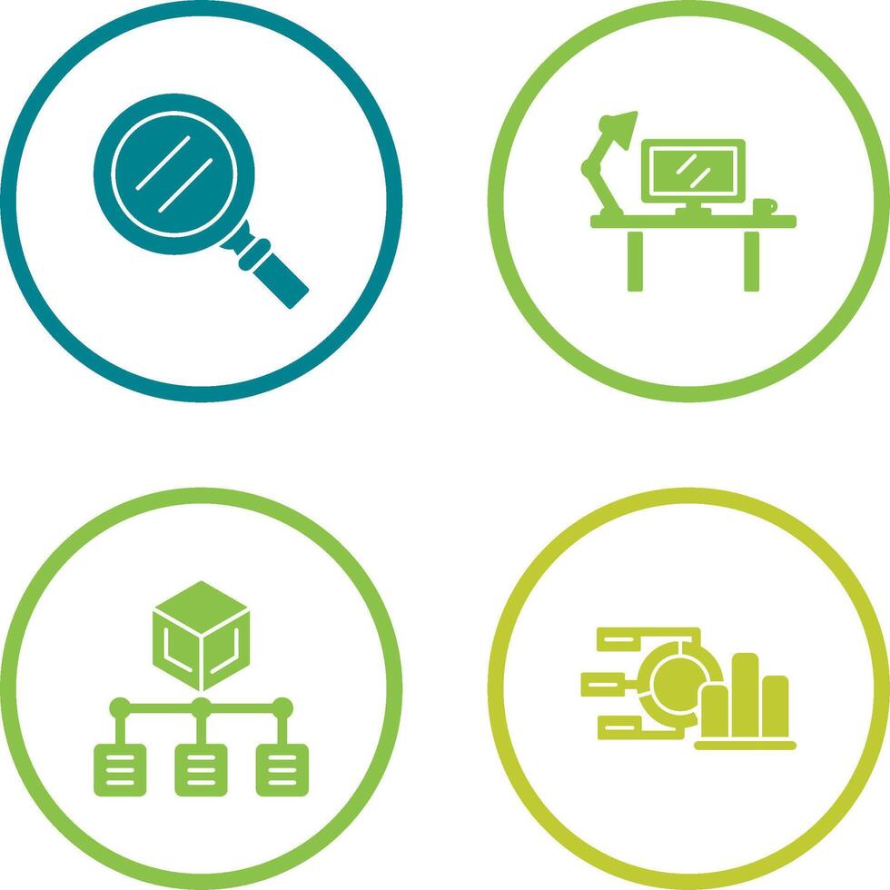 Search and Workspace Icon vector