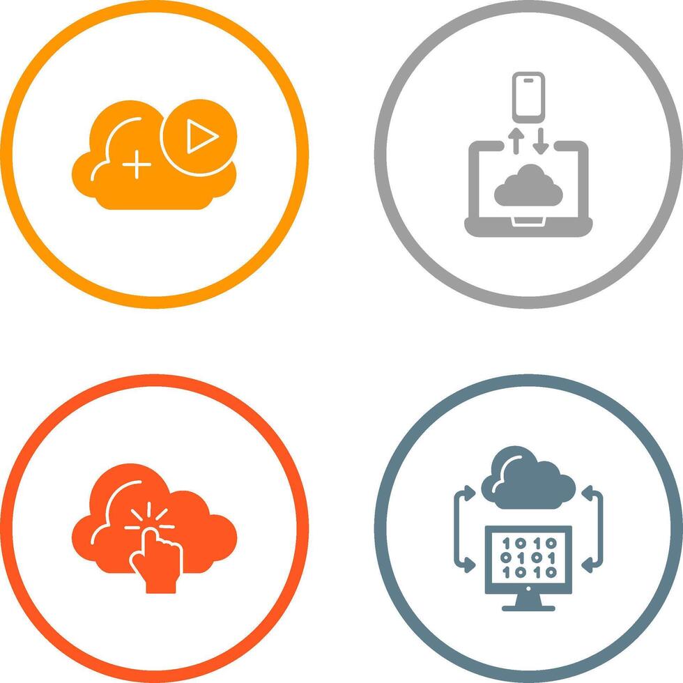 and Data Transfer Icon vector