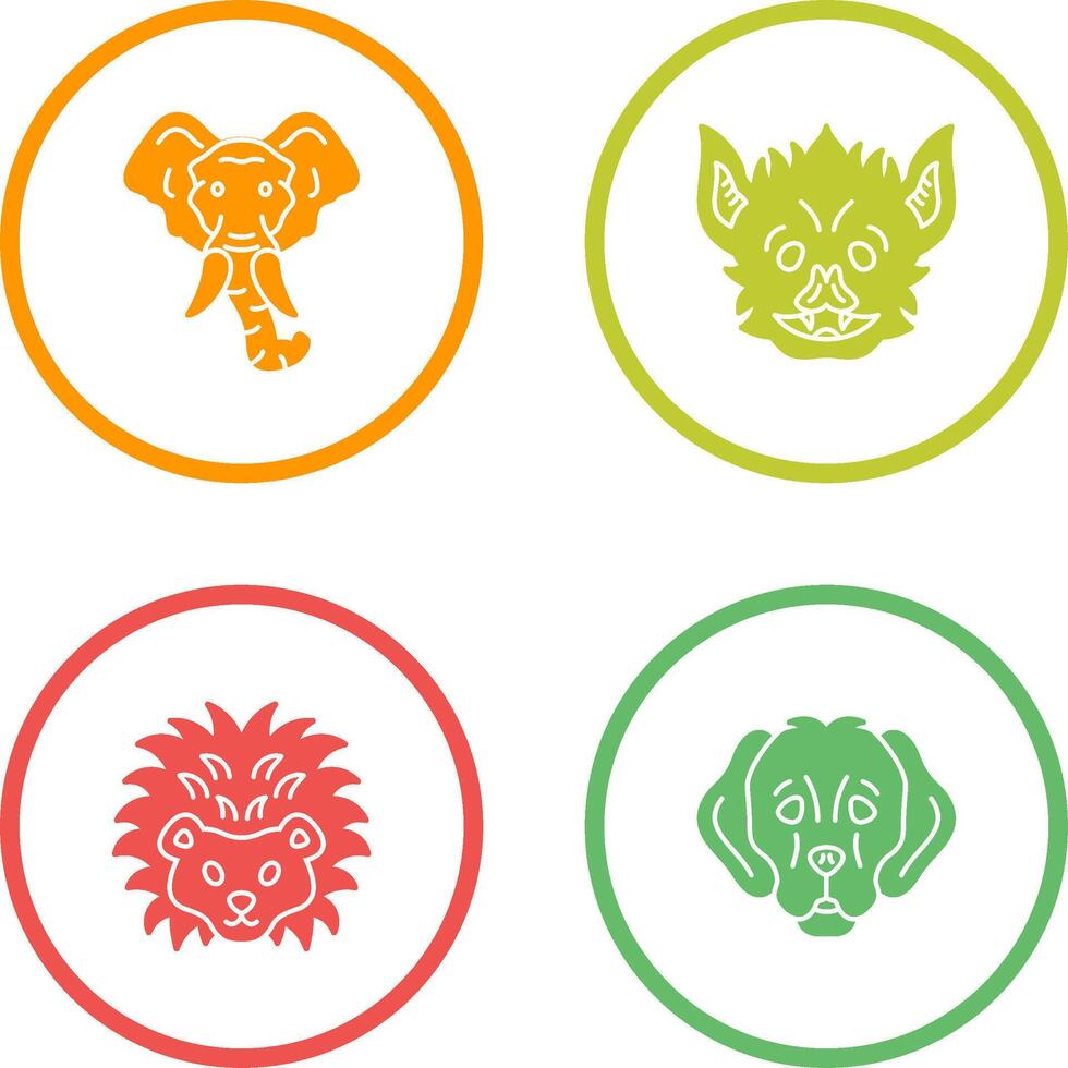 Eleplant and Bat Icon vector