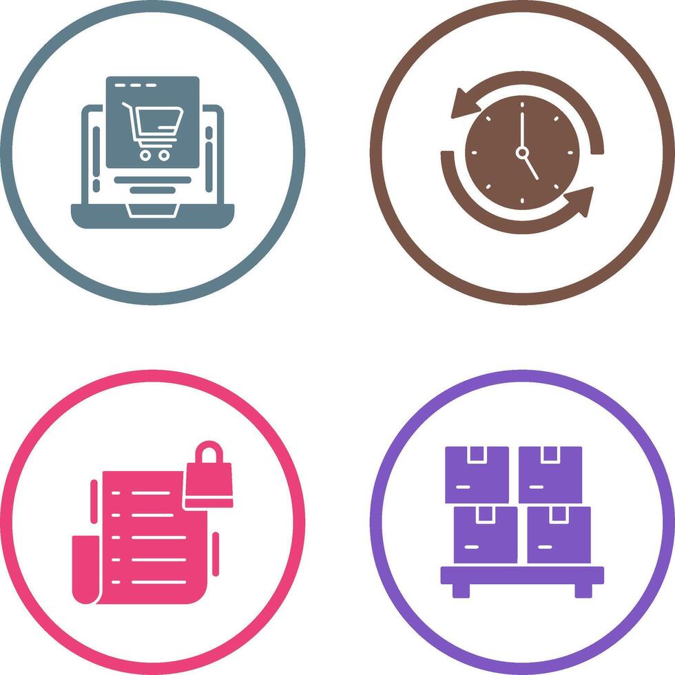 Add to Cart and Run time Icon vector