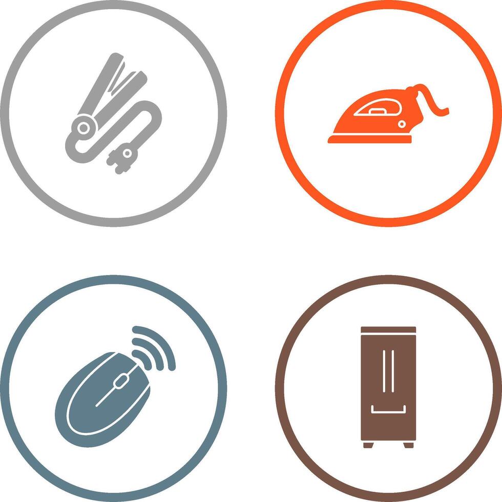 Hair iron and Laundry Icon vector