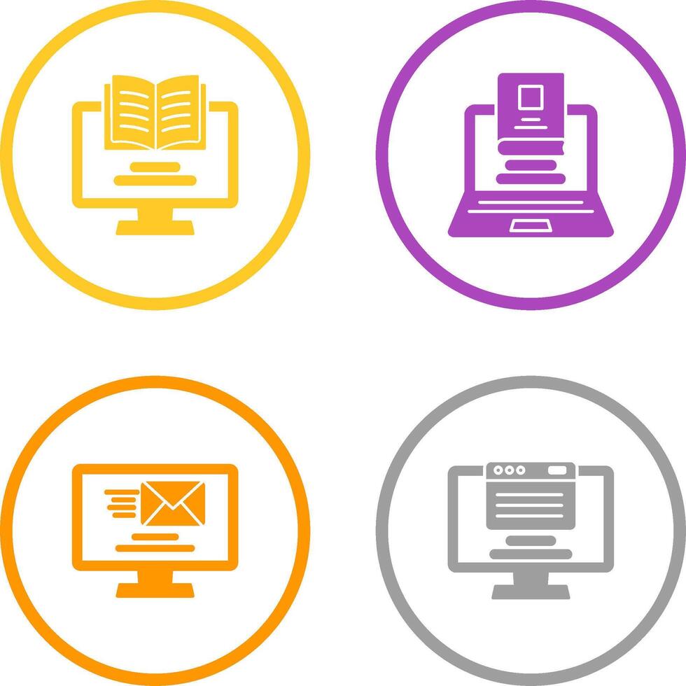 Monitor and Laptop Icon vector