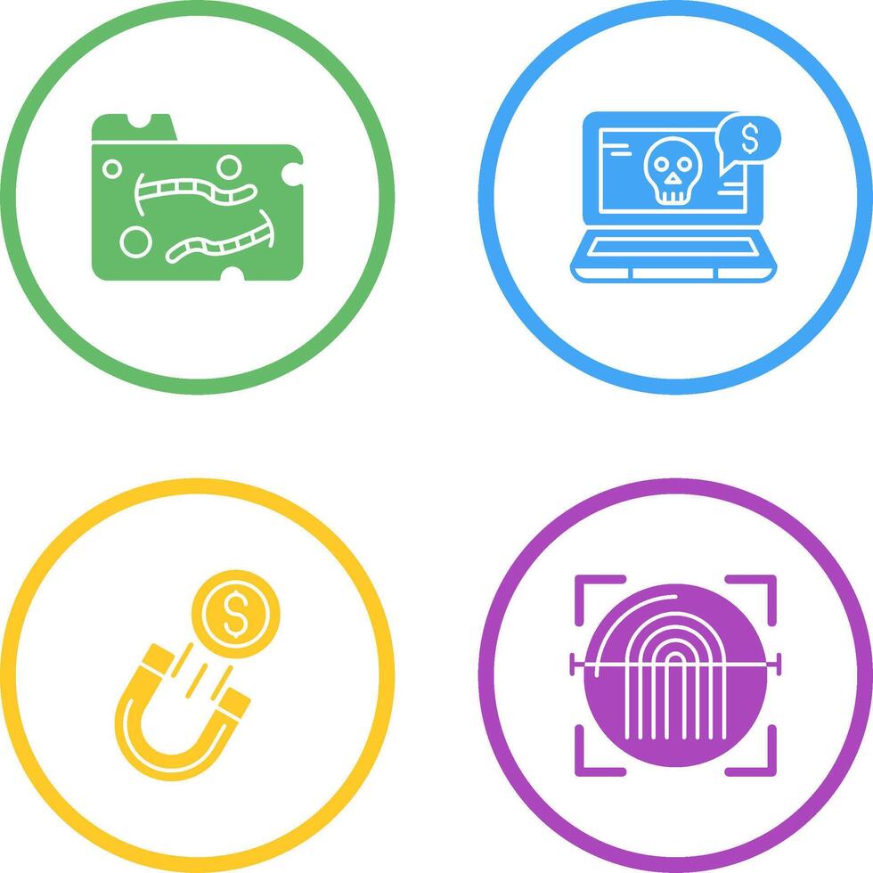Worm and Online Fraud Icon vector