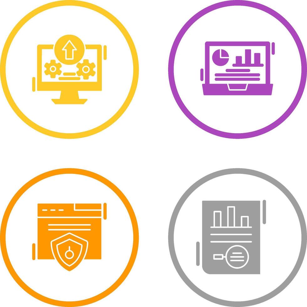 Upload and Dashboard Icon vector