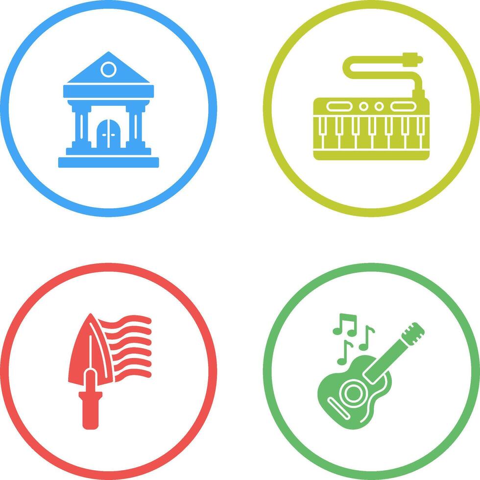 Keyboard and Museum Icon vector
