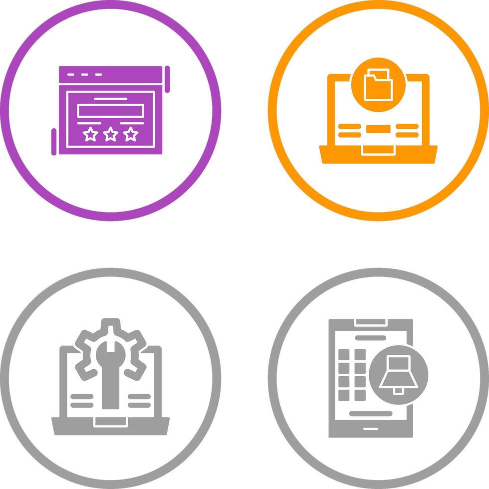 Rating and Data Storage Icon vector