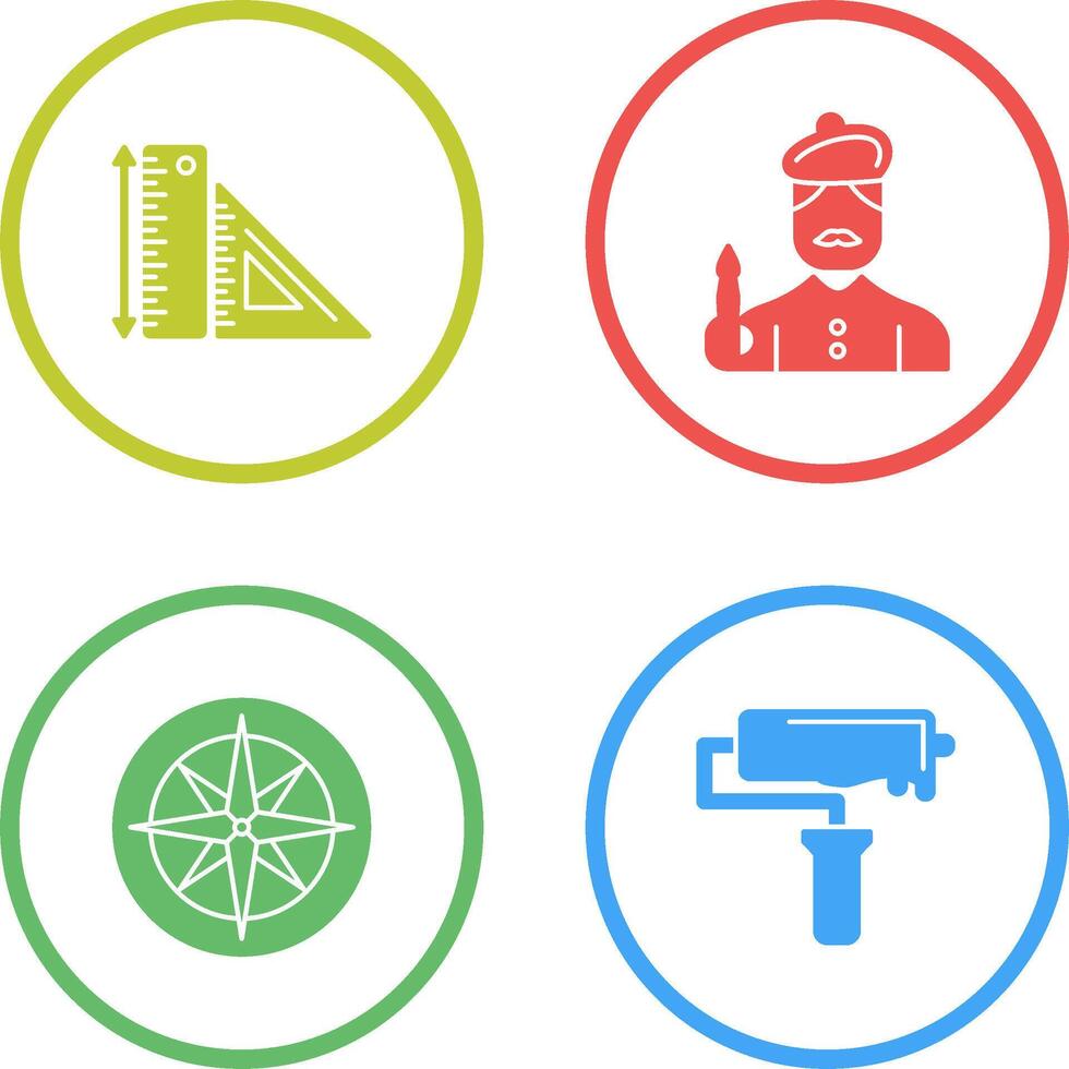 Rules and Artist Icon vector