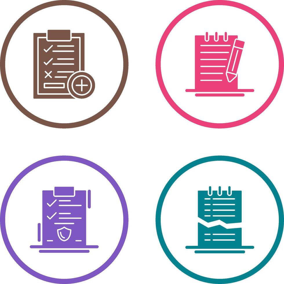 Medical Examination List and Check Up List Icon vector