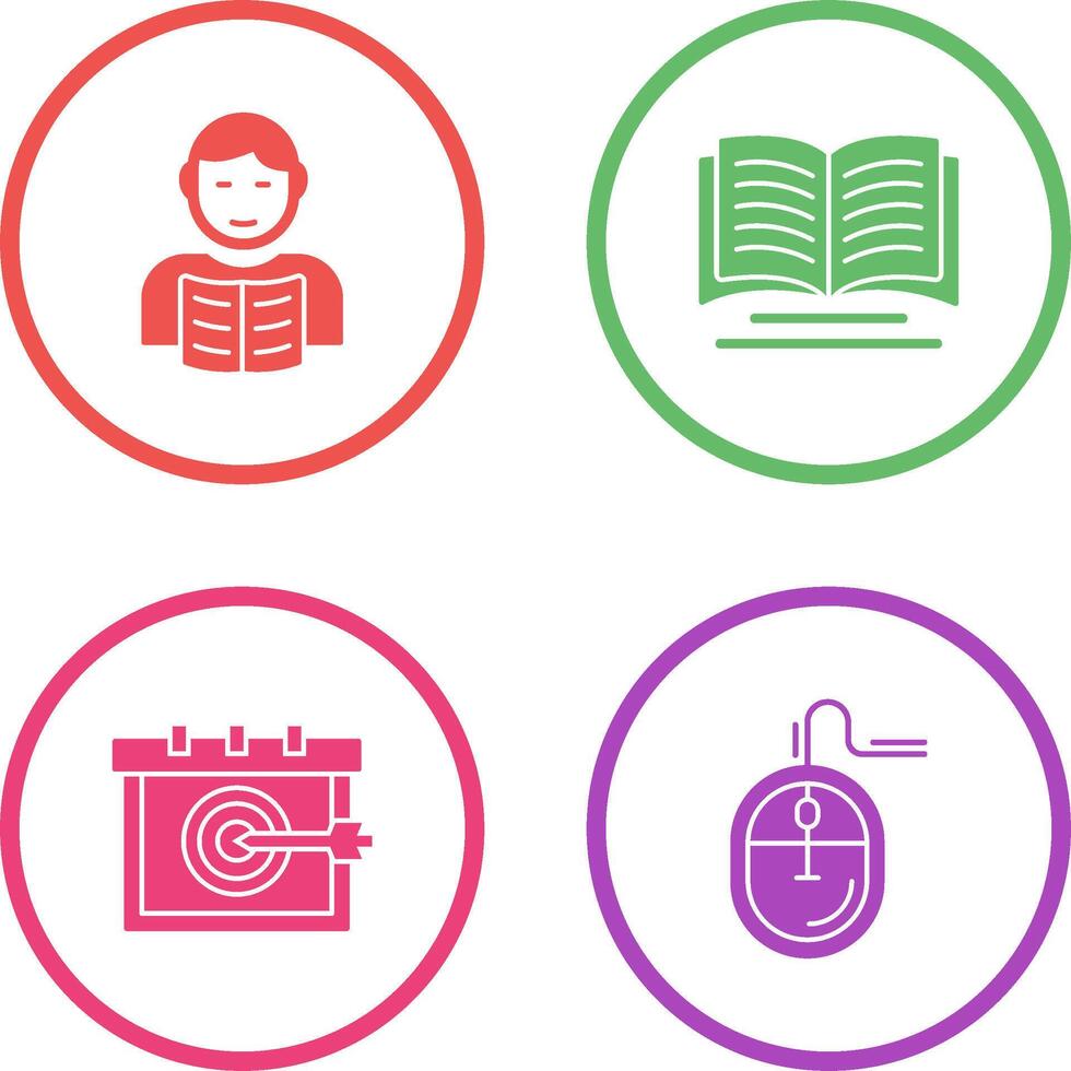 Student and Book Icon vector