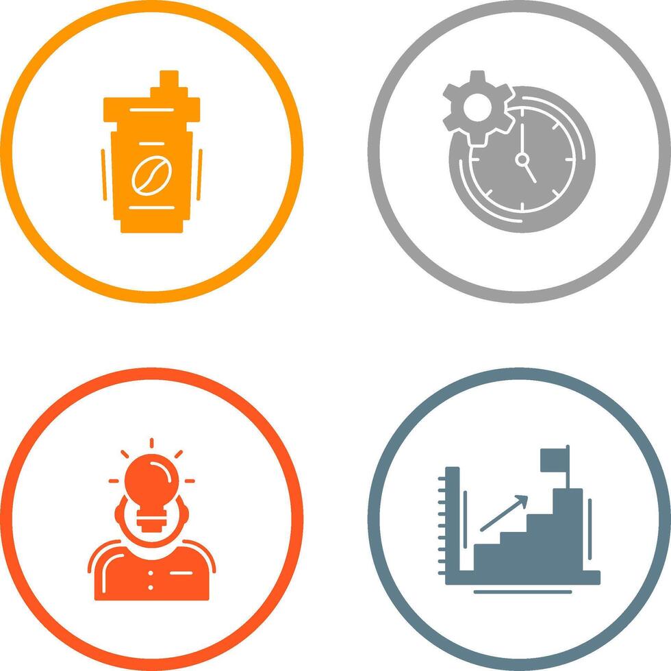Coffee Cup and Productivity Icon vector