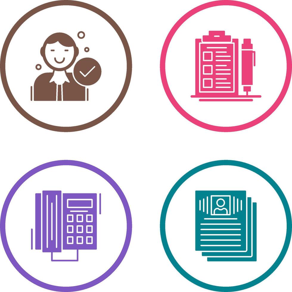 Hire and Check List Icon vector
