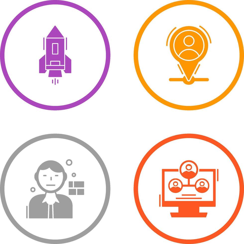 Start Up and Placeholder Icon vector