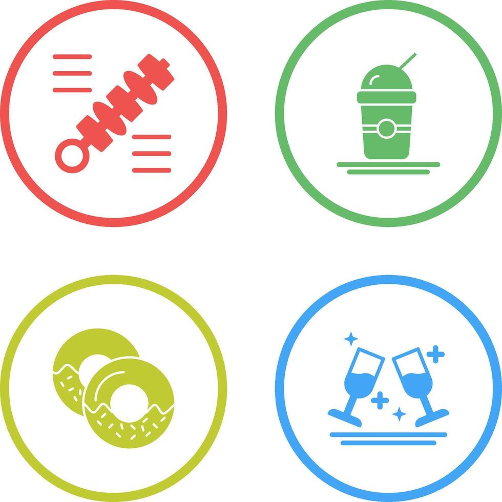 Skewer and Frappe Icon vector
