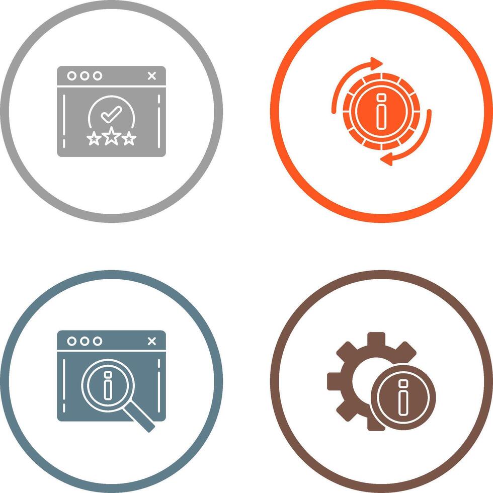 rating and refresh Icon vector