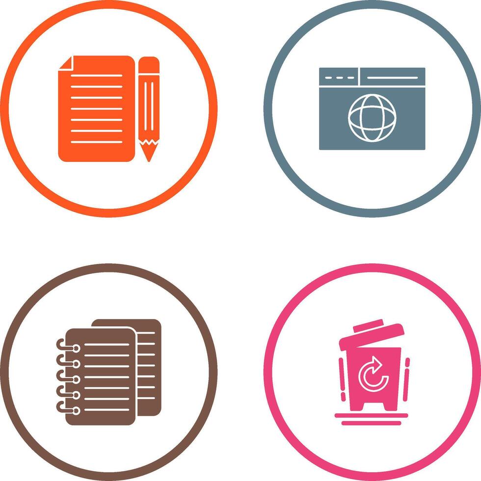 page and web page Icon vector