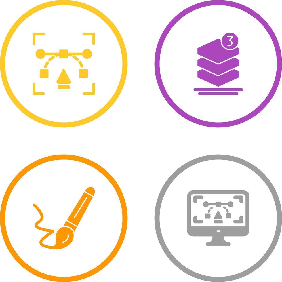 and layer Icon vector