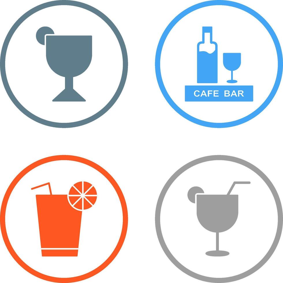drinks cafe and sherry Icon vector