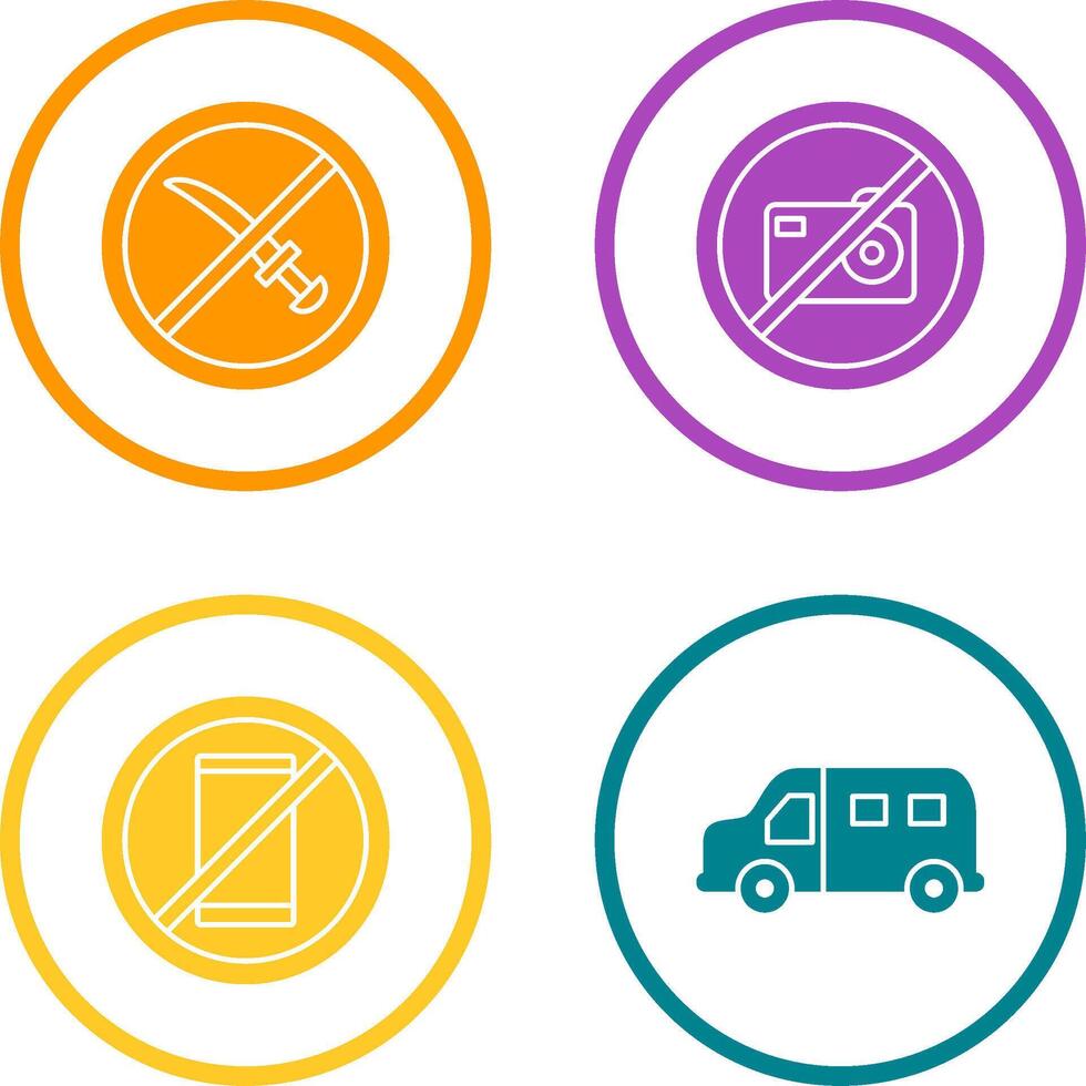 no weapons and no pictures Icon vector