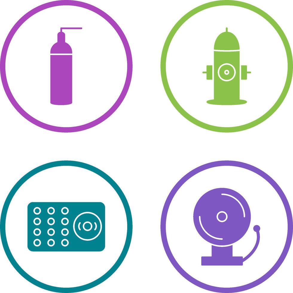 hydrant and oxygen tank Icon vector