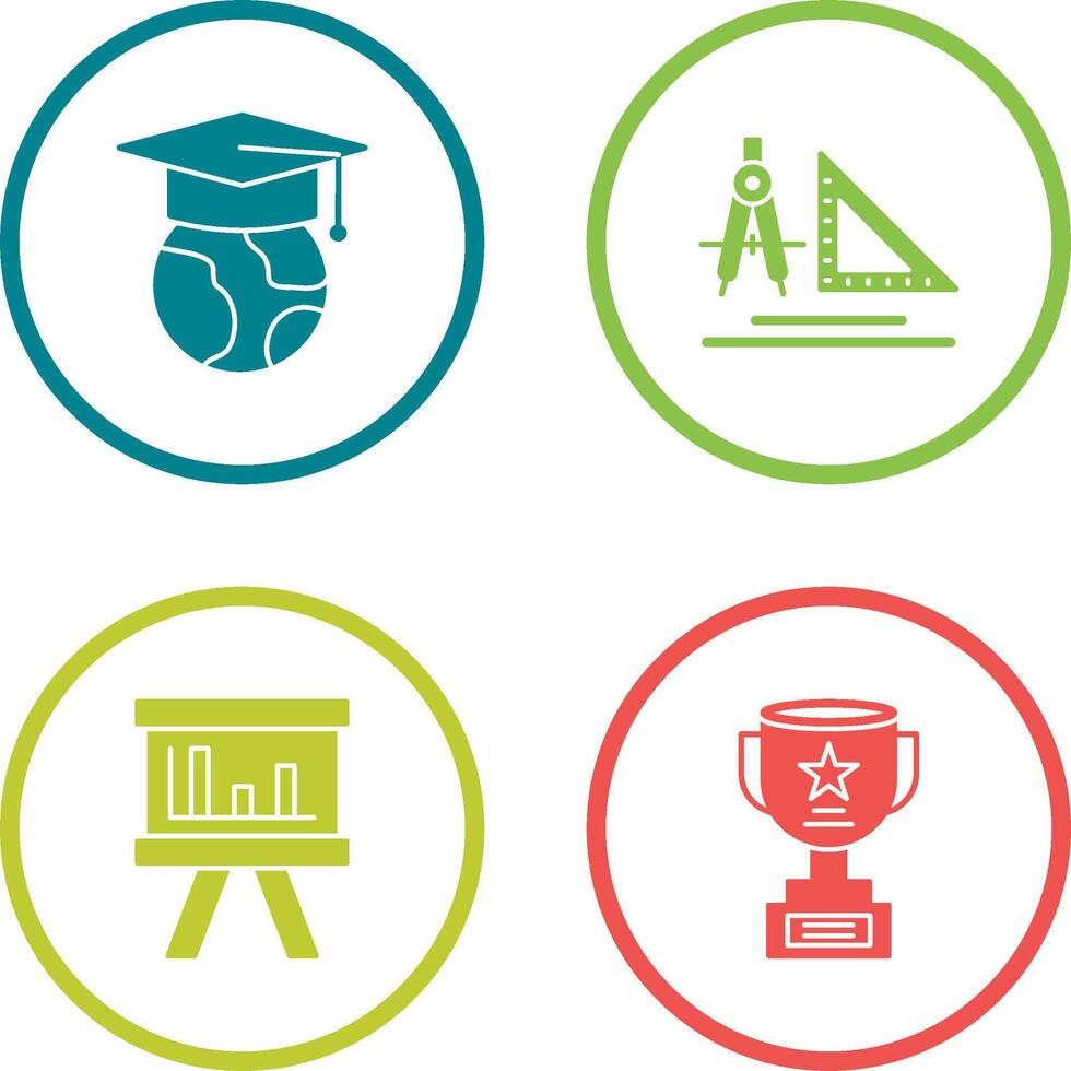 Earth and Compass Icon vector