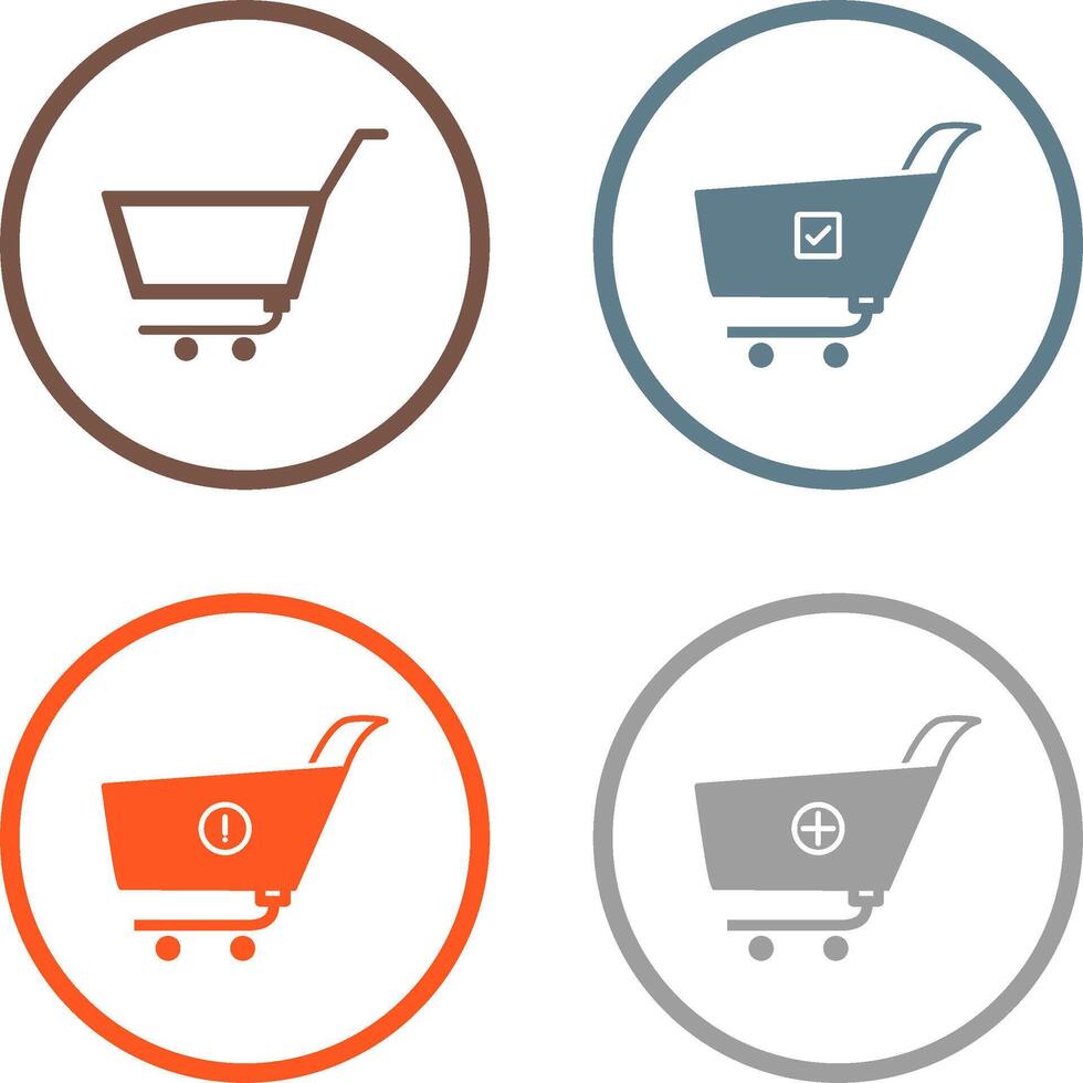 empty cart and confirm order Icon vector