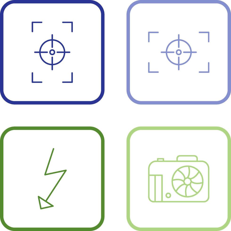 focus vertical and focus horizontal Icon vector
