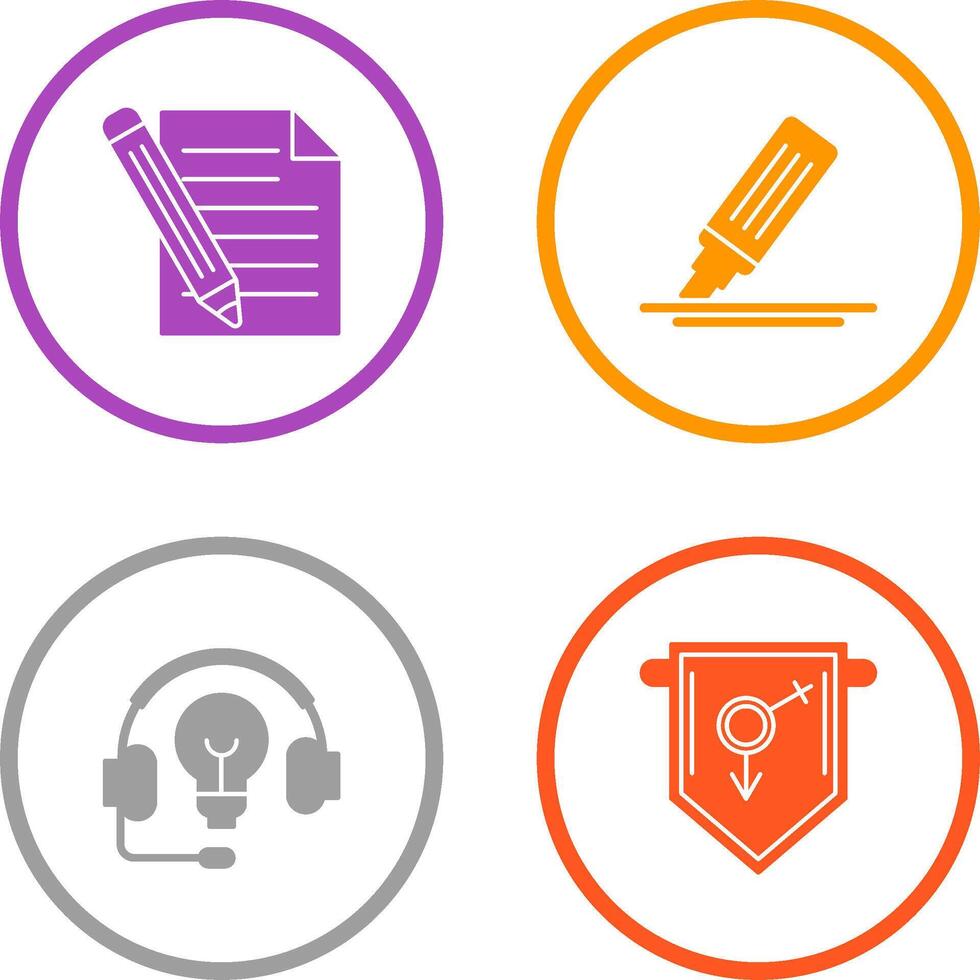Pencil and MarkerSnack and Money Icon vector