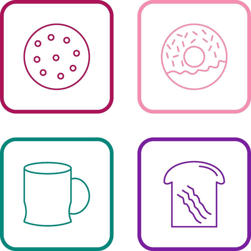 cookie and doughnut Icon vector