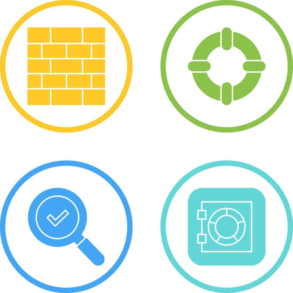 Wall and Life Saver Icon vector