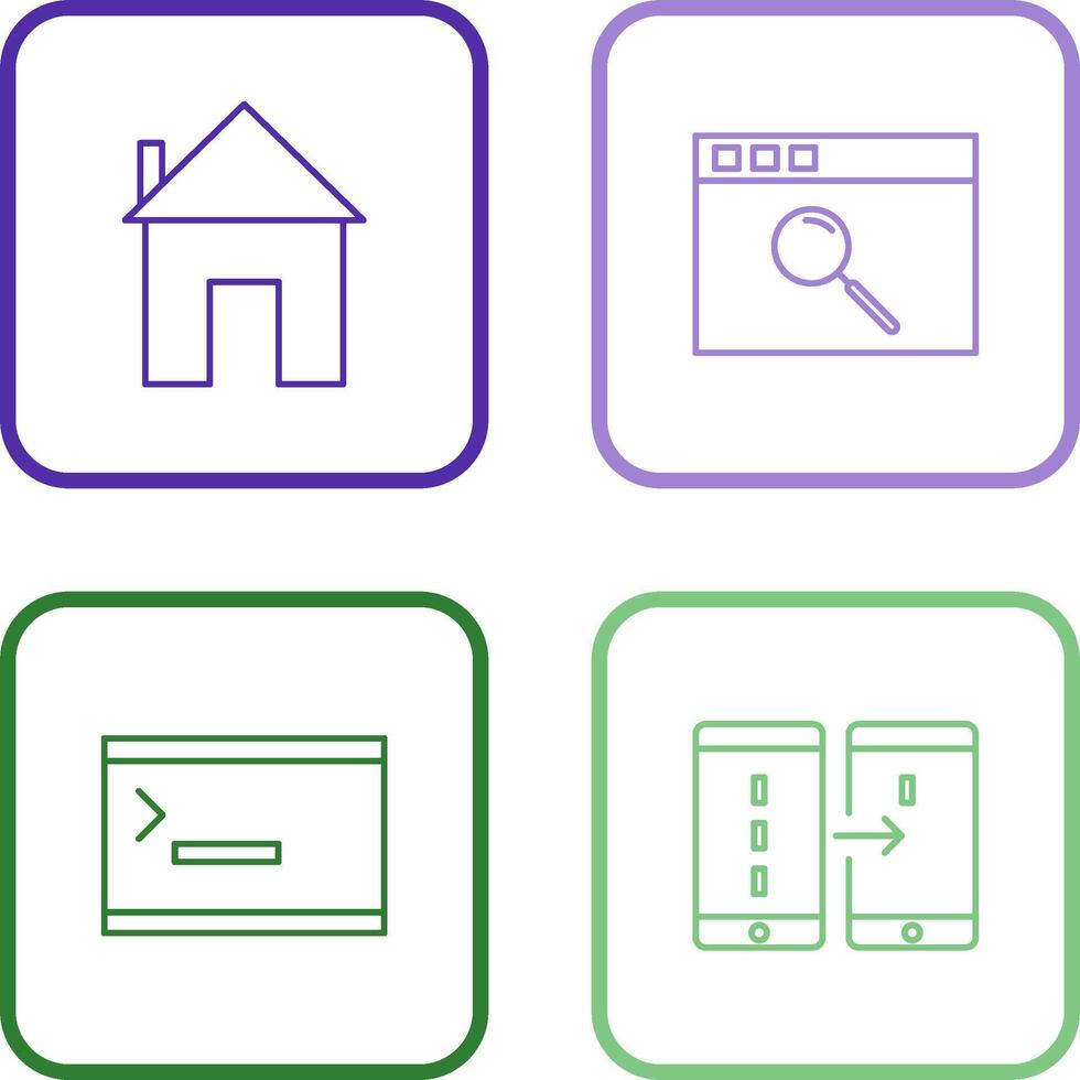 homepage and browser Icon vector