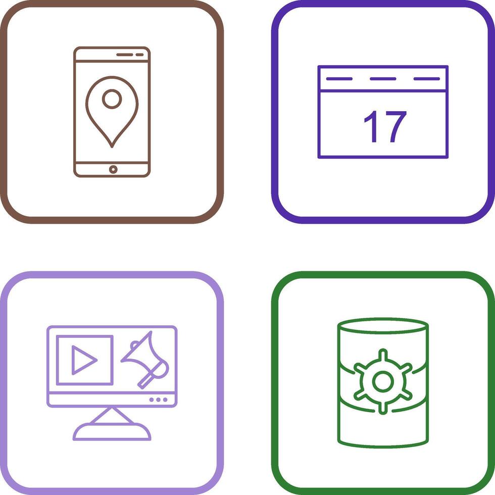 Gps Service and Event Management Icon vector