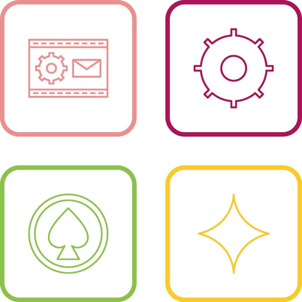 Blogging Service and Setting Icon vector