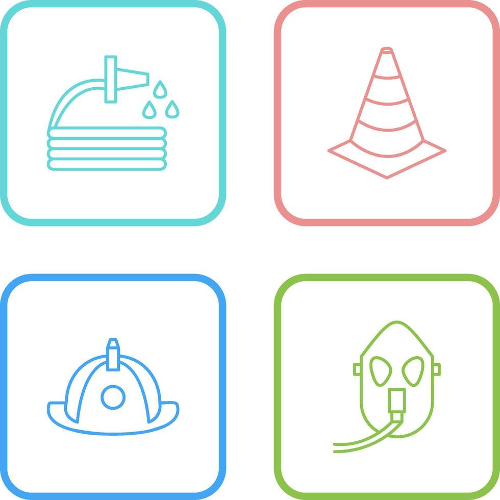water hose and cone Icon vector
