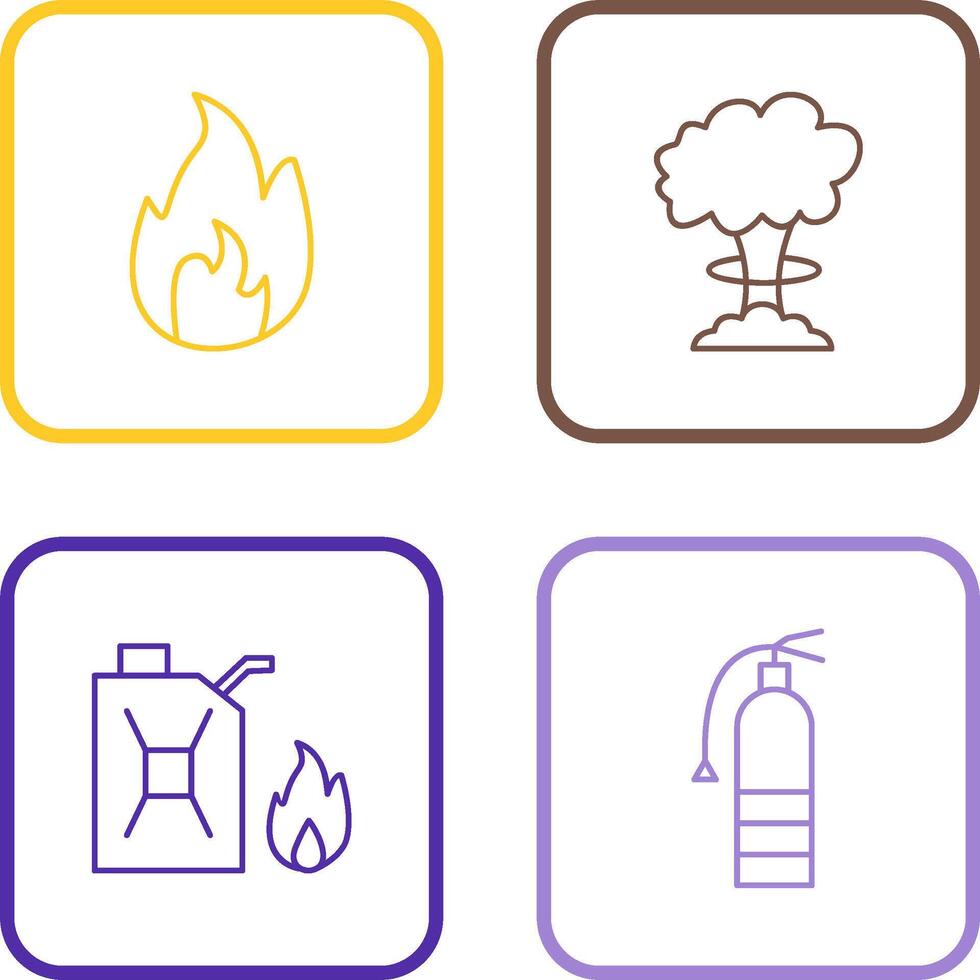 flame and bomb blast Icon vector