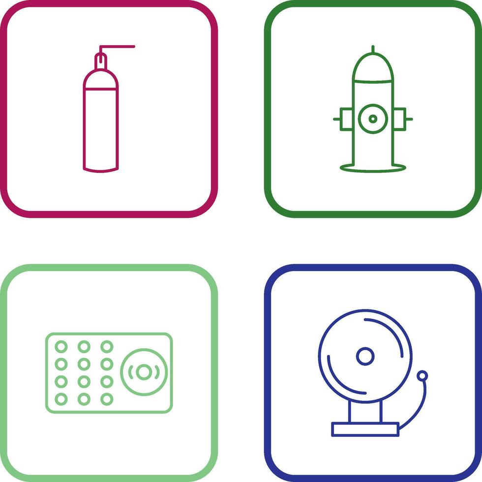 hydrant and oxygen tank Icon vector