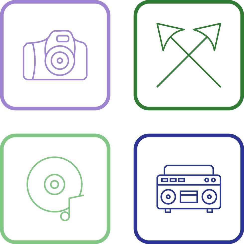 Camera and Arrows Icon vector