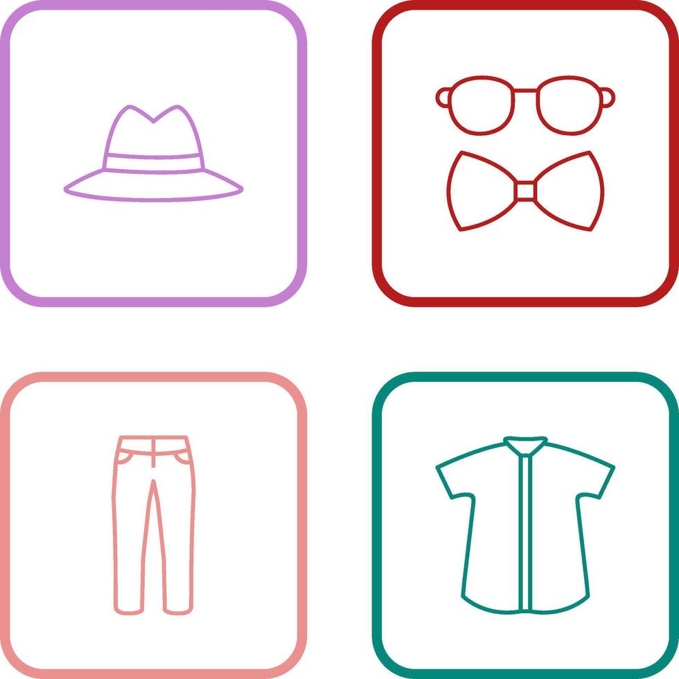 sombrero y hipster estilo icono vector