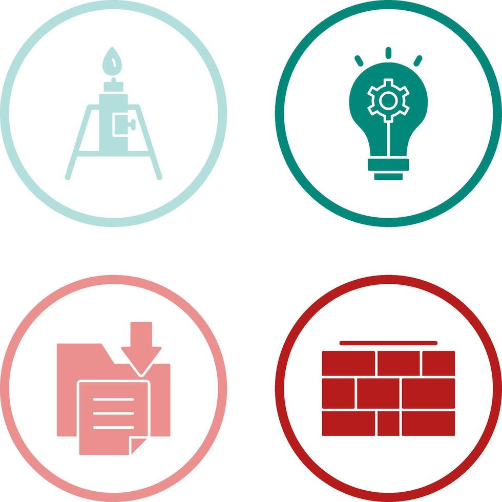 Burner and Idea Icon vector