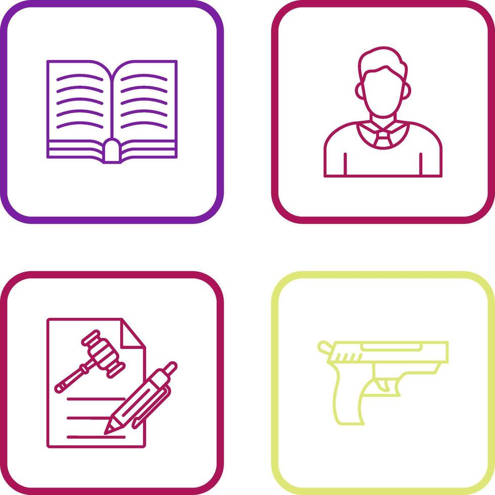 Book and Judge Icon vector