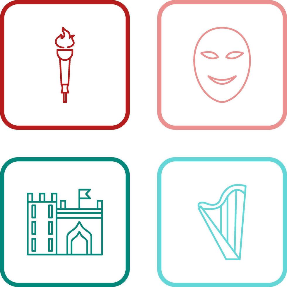 Museum Torch and Ancient Icon vector