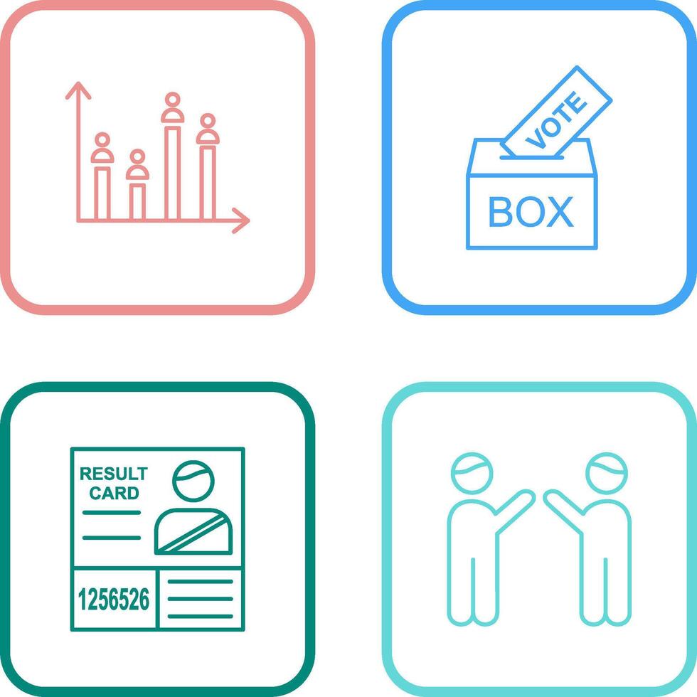 Giing Vote and Candidate and Graph Icon vector